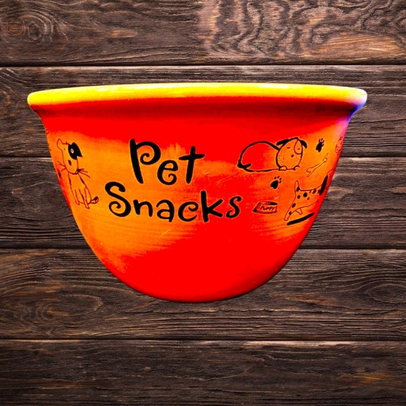 Hallmark Ceramic Set of 2-Pet Snack & People Snack Bowls - Picture 9 of 12